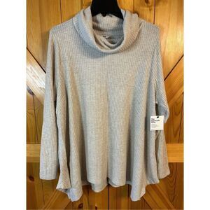 Sonoma Mock Neck Sweater Women's Size 1X Beige Long Sleeve Supersoft Tunic nwt (
